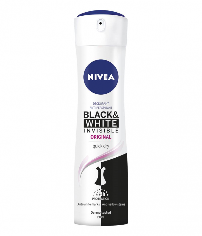 deo.nivea invisible black&white spray ml.150